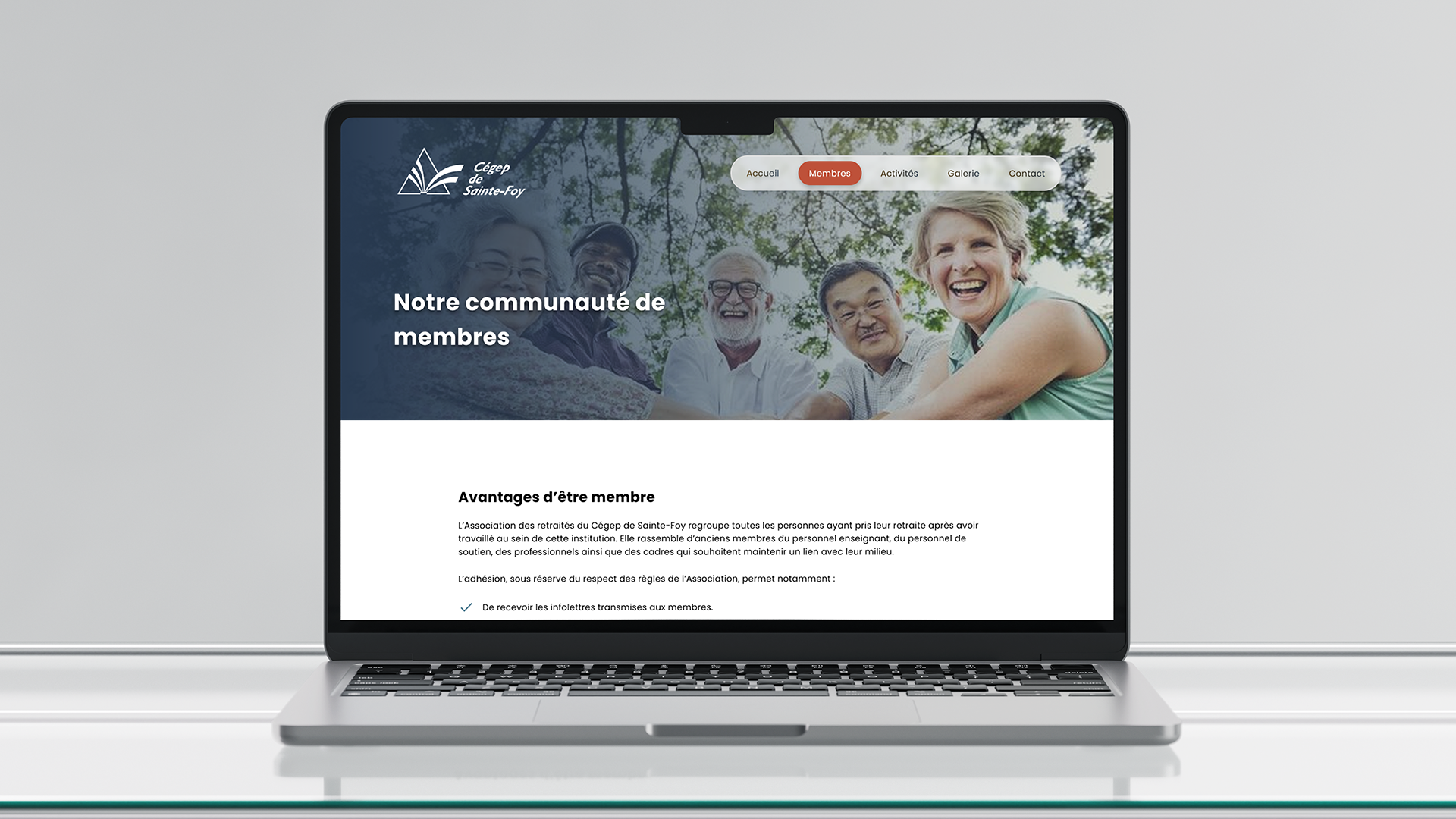 Site de l'association des retrait&eacute;sdu c&eacute;gep de sainte foy